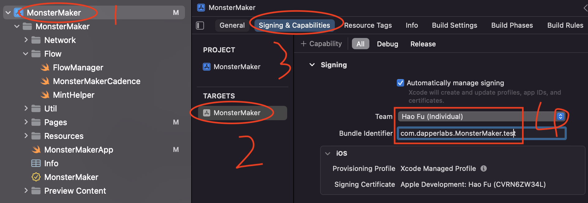 XCode Target Setup